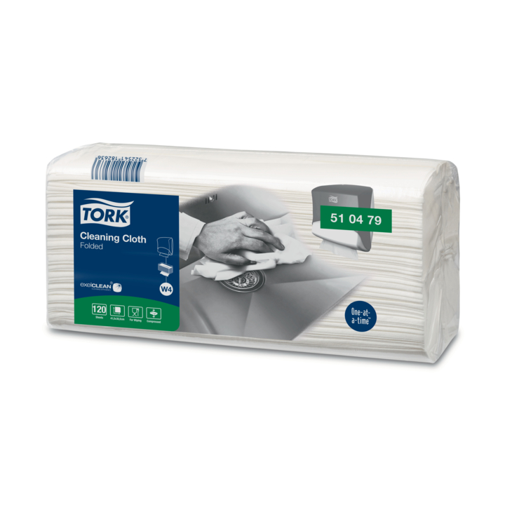 Tork Cleaning Premium, reinigingsdoek, 42.8x35.5cm, 1-laags, W4, grijs, 520678 (480 stuks) | Q  1403735  - 1