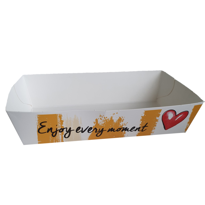 Snackbakjes, "Enjoy the moment" 160x80x40mm, 500 stuks, OP=OP - 0