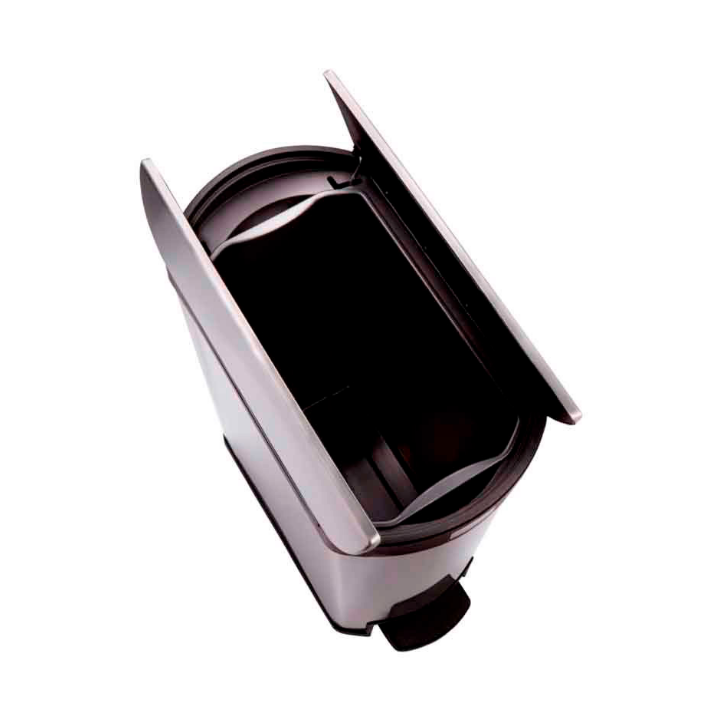 Rubbermaid, pedaalemmer, 50 liter, mat RVS/zwart, VB 224672 - 2