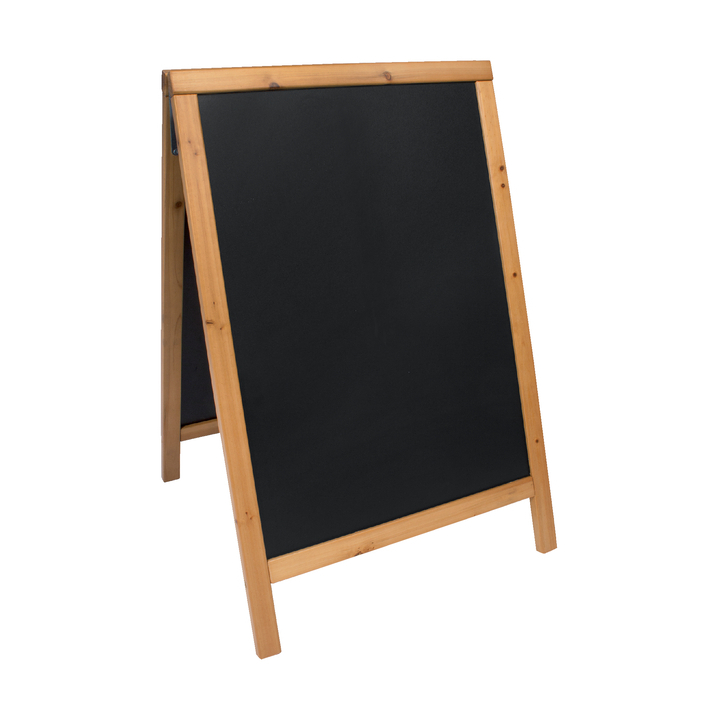 Stoepbord securit 55cmx85cmx3cm teak hout(sbdw-te-85) - 0