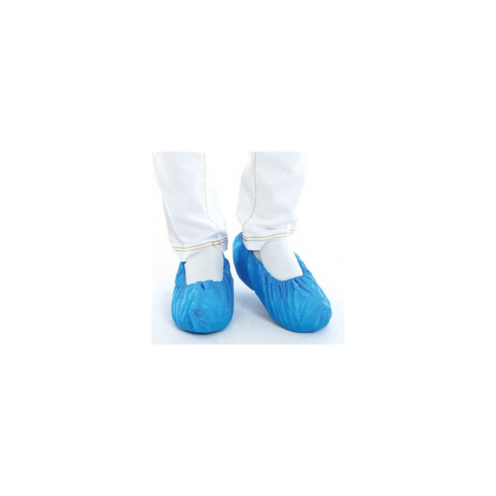 Schoenovertrek, CPE, maat 36-46, blauw, 130my (500 stuks) - 0