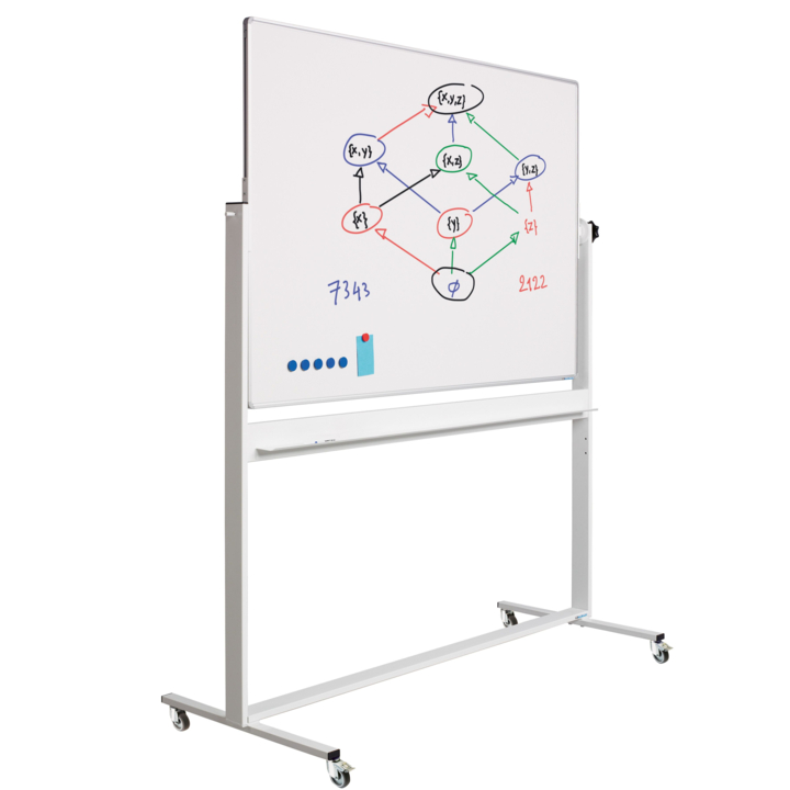 Smit Visual, Kantelbord whiteboard, 2-z, gelakt, 100x200cm - 0
