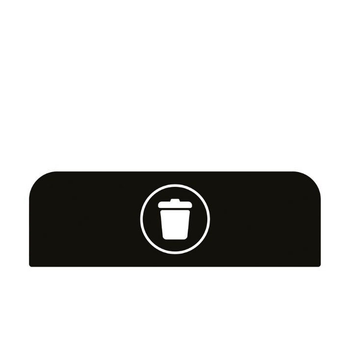 Communicatiepaneel voor Rubbermaid Configure 87 liter, zwart, VB 501562 | restafval - 0