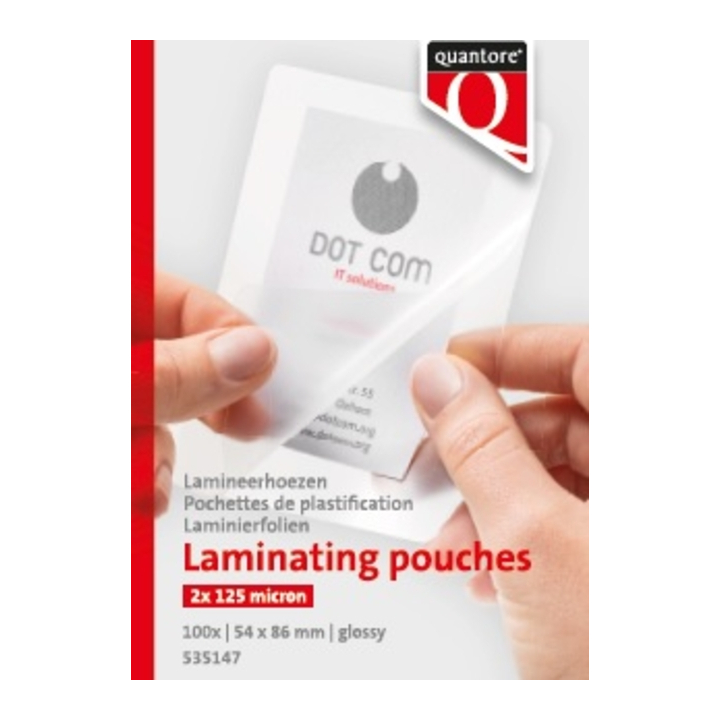 Lamineerhoes quantore 54x86mm 2x125mic(535147q) - 0