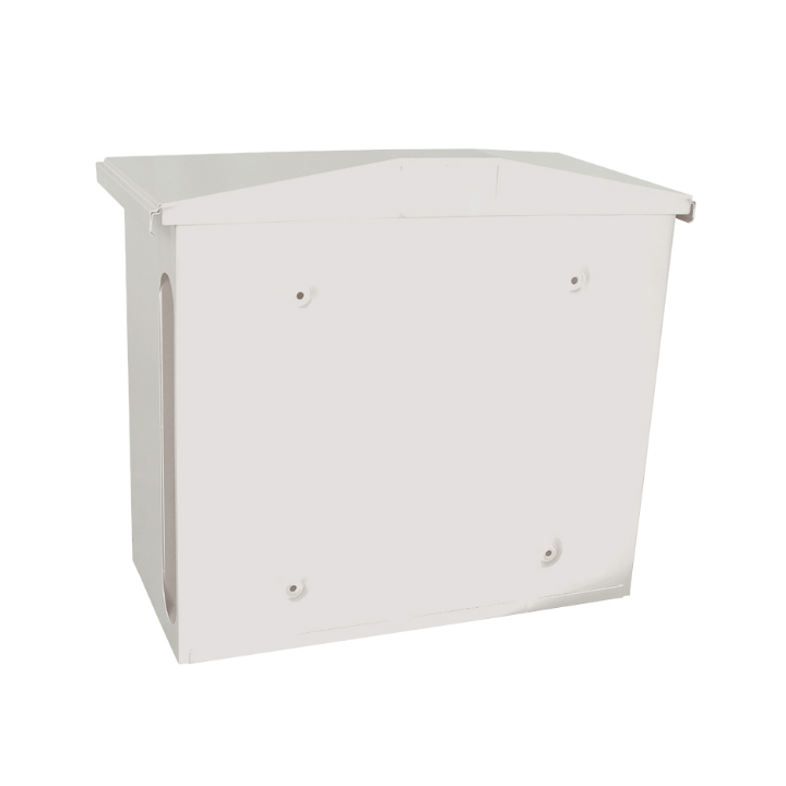 Zamoran, wandbrievenbus, 39x20x35 cm, wit, VB 716869 - 2