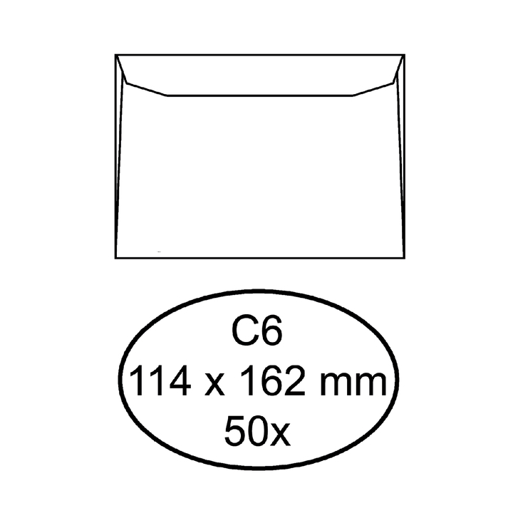 Envelop quantore bank c6 114x162 80gr wit(158121) - 0