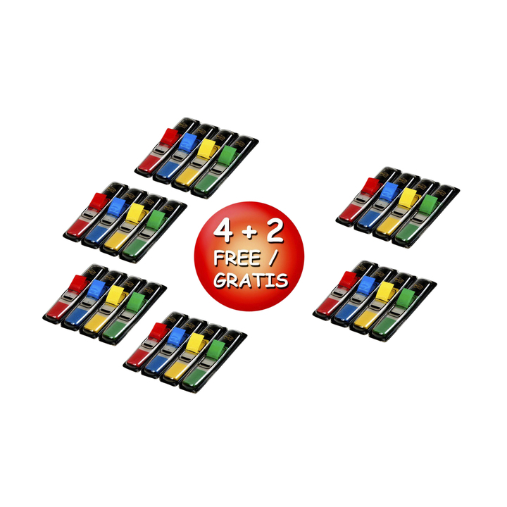 Indextabs 3m post-it 6834 small valuepack assorti(pak 6 st.) - 0
