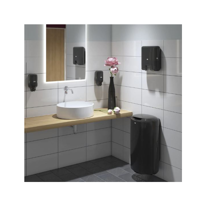 Tork Elevation, afvalbak, 50 liter, B1, zwart, 563008 | Q 1391513 - 2
