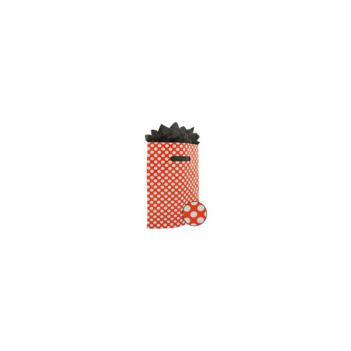 Pl.Tas Met Rood Stippendessin 45X50+2X4Cm Ds/500 - 0