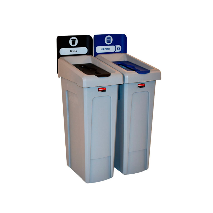 Slim Jim, afvalbak müll/papier, 2x87 liter, VB 182084 - 0