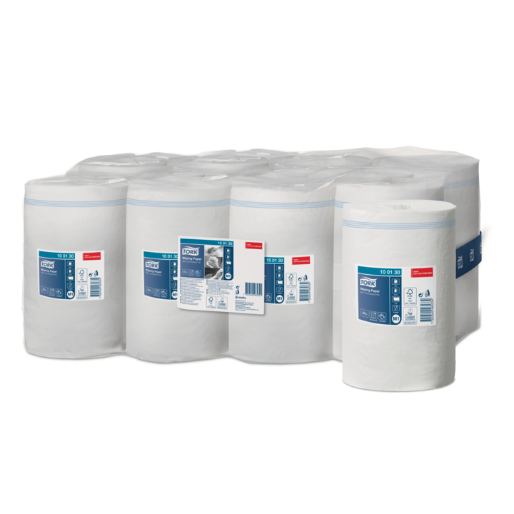 Tork Advanced | Mini Poetsrol | 120 Meter | 1-Laags | Recycled | M1 | Wit | 100130 (11 stuks) - 0