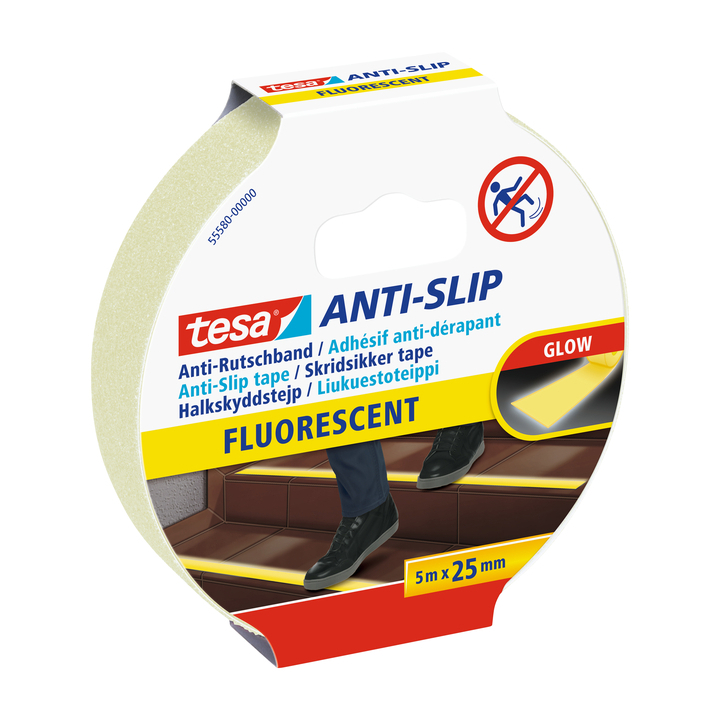 Antisliptape tesa 55580 25mmx5m fluorescent(55580-00000-11) - 0