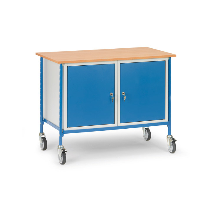 Verrijdbare werktafel met 2 kasten, 1120x650mm - 0