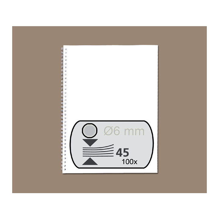 Draadrug fellowes 34rings 6mm a4 zilver - 0