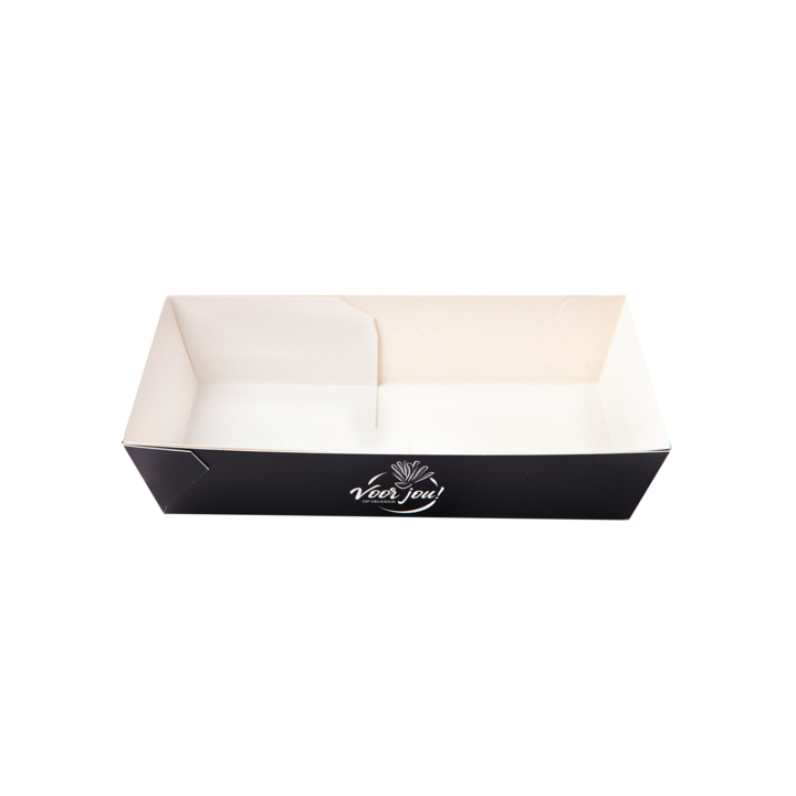 Bakje, karton, A14 + 1, zwart, Dip Delicious (600 stuks) - 0