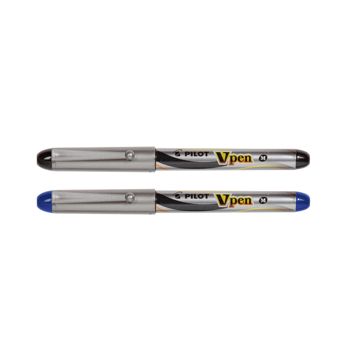 Vulpen pilot v-pen silver zwart(4902505281624) - 3
