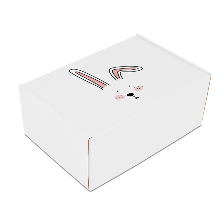 Pasen geschenkdozen,Rabbit, 39x30x14cm, wit, (50st) - 0