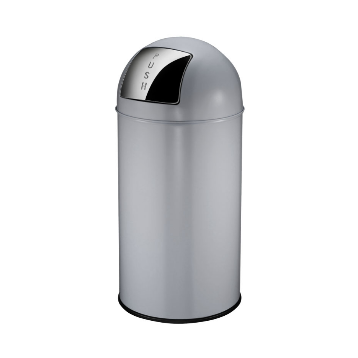Pushcan, afvalbak met binnenbak, 40 liter, grijs, VB 405550 - 0