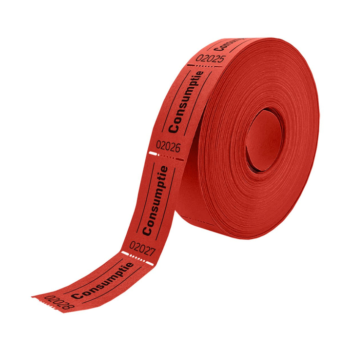 CombiCraft, consumptiebon, 2-zijdig, rood, 207207 (2x1000 stuks) - 0