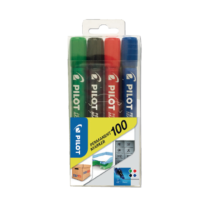 Viltstift pilot sca-100-s4 rond 1mm ass(4010s4) - 0