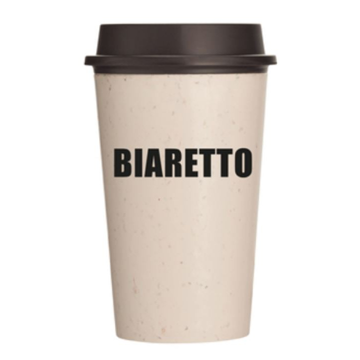 Biaretto NOW Cup, koffiebeker met deksel, 340ml, crème/zwart, 1421926 (1 stuk) - 0