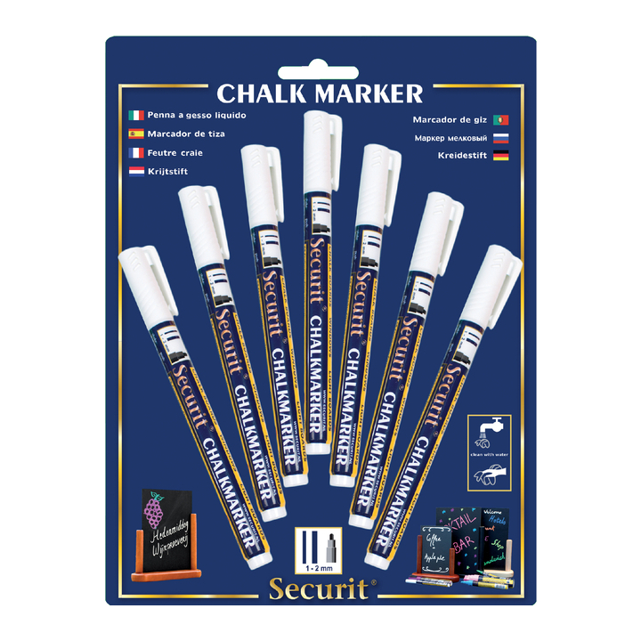 Krijtstift securit sma-100 rond 1-2mm wit(bl-sma100-v7-wt) - 0