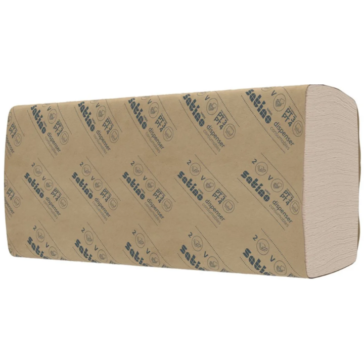 Satino PureSoft | Papieren Handdoekjes | 21x22cm | 2-Laags | PT3 | Soft Beige | 278250 (4.032 stuks) - 1