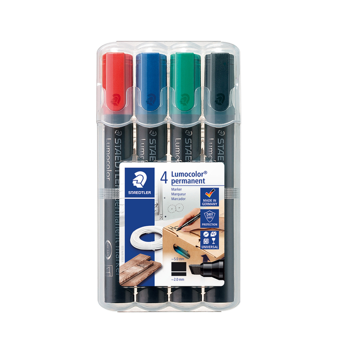 Viltstift staedtler 350 schuin 2-5mm assortie(350 wp4) - 0