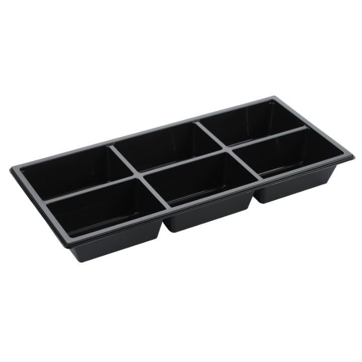 Bakken zwart 6-vaks apet 250x120x40mm ds à 315. - 0