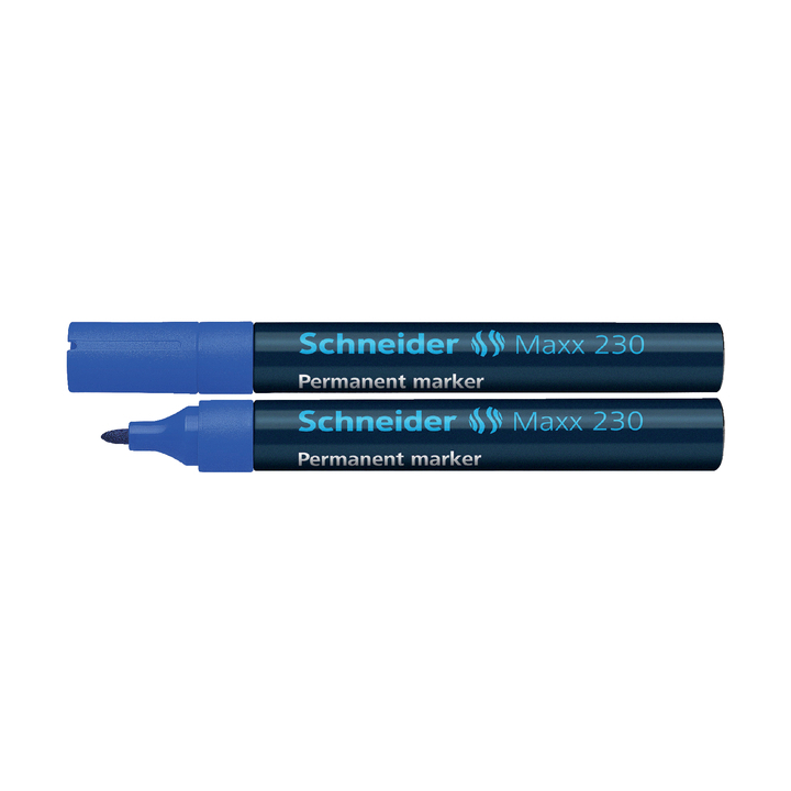 Viltstift schneider 230 perm rond 1.5-3mm blauw - 0