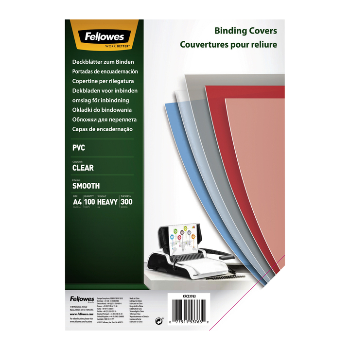 Voorblad fellowes a4 pvc 300my(53763) - 0