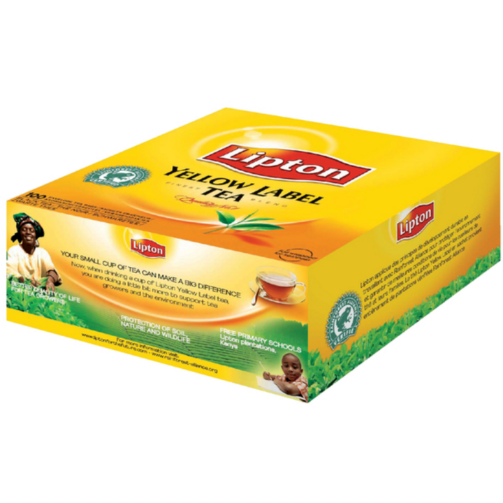 Lipton, thee zonder envelop, 1,5 gram, yellow label, 25109101 (100 stuks) - 1
