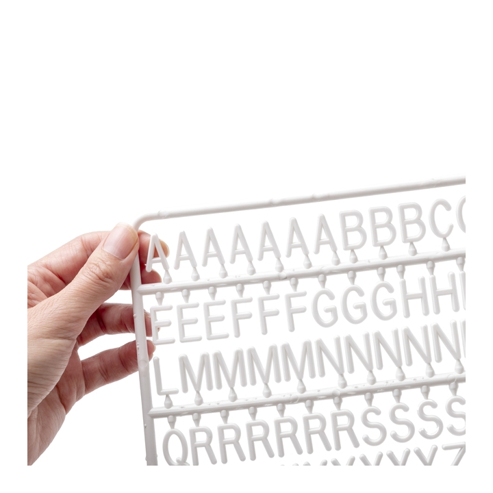 Letter set iezzy voor letterbord 2x150 wit(leb-lhead) - 1