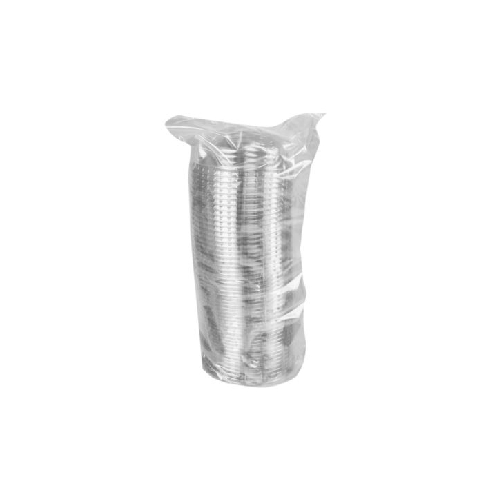 Deksel sapbeker, 95mm, bol met opening, APET, transparant (800 stuks)    - 1