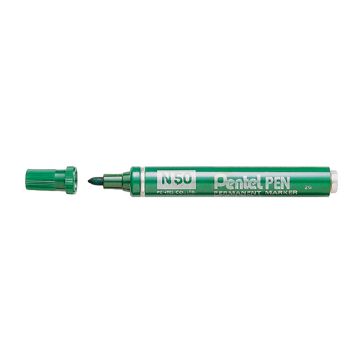 Viltstift pentel n50 perm rond 1.5-3mm groen - 0