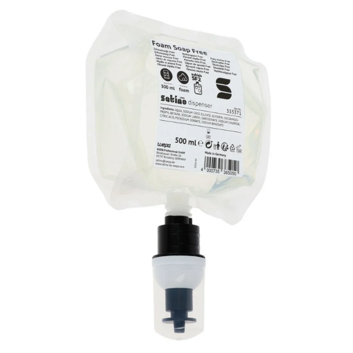 Satino | Schuimzeep Free | 500ml | Geurloos En Kleurloos | SF2 | 333371 (6 stuks) - 1
