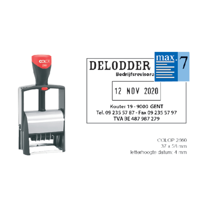 Woord-datumstempel colop classic line s2660 + bon - 0