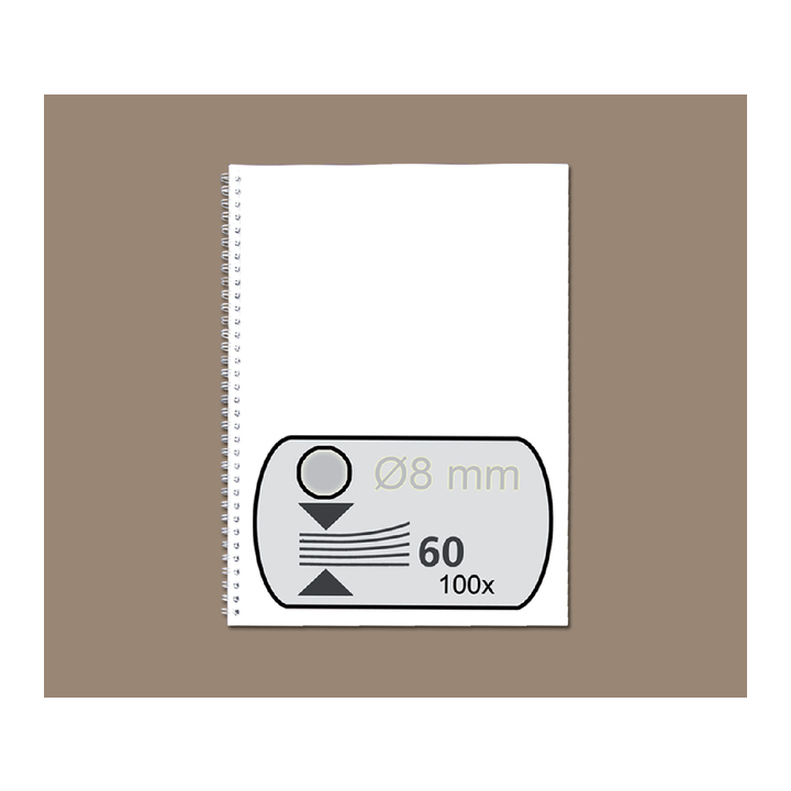 Draadrug fellowes 34 rings 8mm a4 zilver - 0