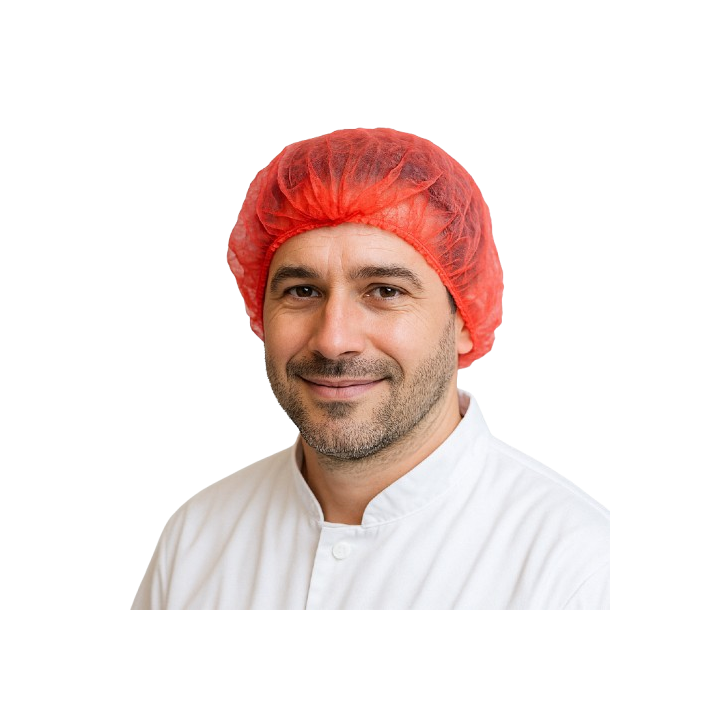 Haarnetje | Non Woven PP | 58cm | Clip Cap | Rood (1.000 stuks) - 0