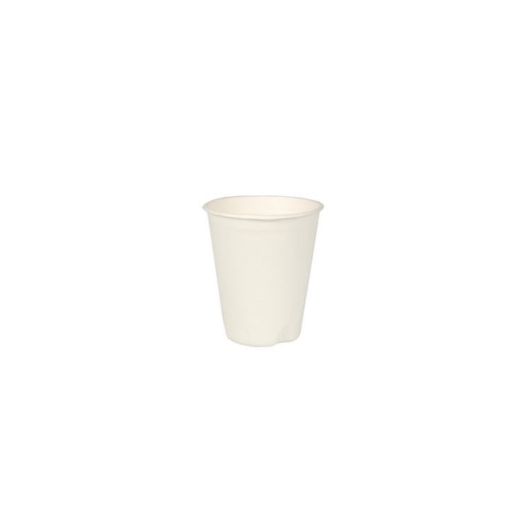 Beker, suikerriet, plasticvrij, onbedrukt 200ml (40 stuks) - 0