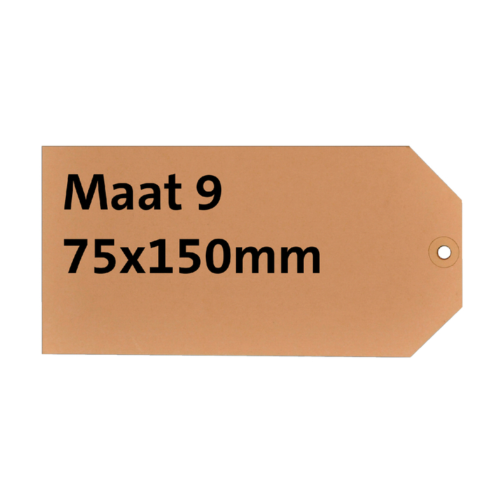 Label karton nr9 200gr 75x150mm chamois ds/1000 - 0