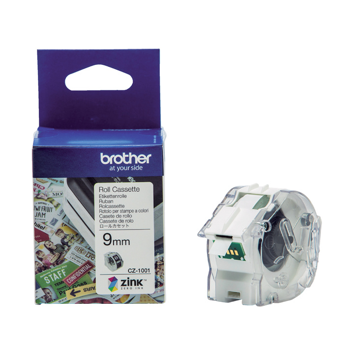 Labeltape brother cz-1001 9mmx5m kleur(cz1001) - 0