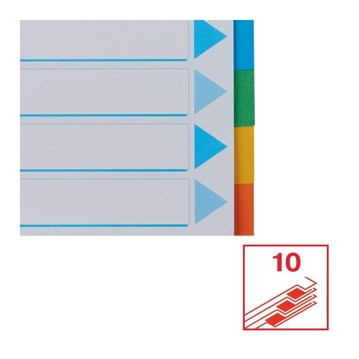 Tabbladen esselte a4 11r karton 10dlg(100193) - 3