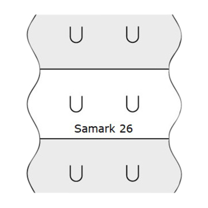 Sato Samark, prijsetiket, 12x26mm, afneembaar, wit (1500 st) - 0