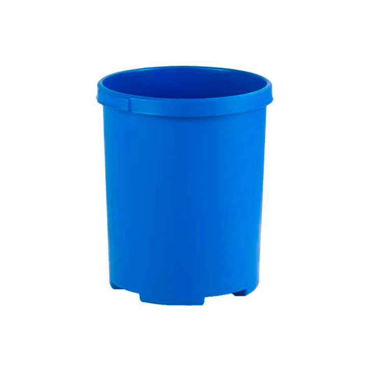 Kunststof papierbak, rond, 50 liter, blauw, VB 001836 - 0