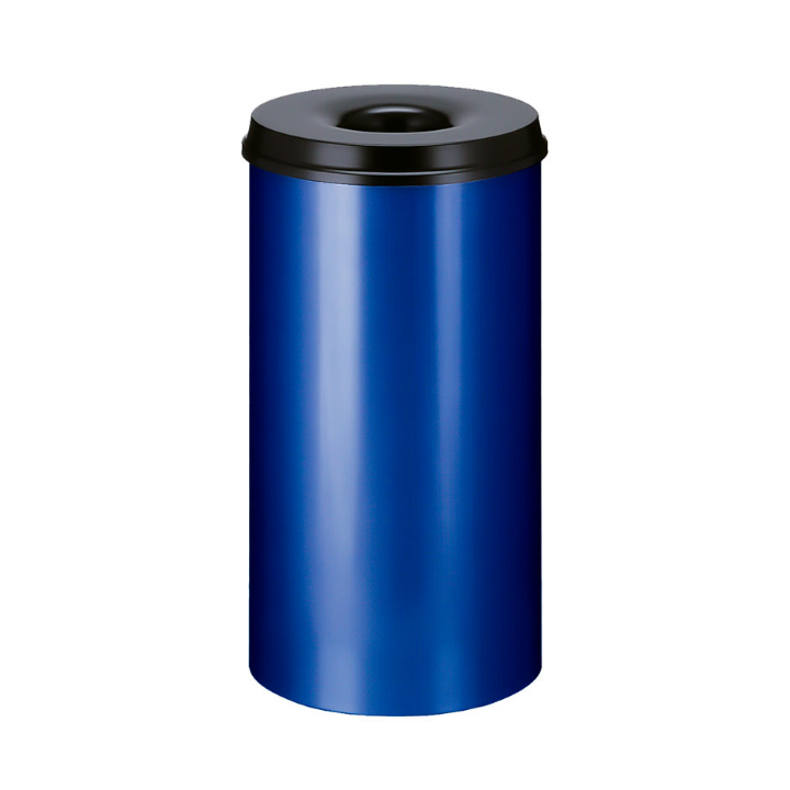 Metalen papierbak, vlamdovend, 50 liter, blauw, VB 105000 - 0