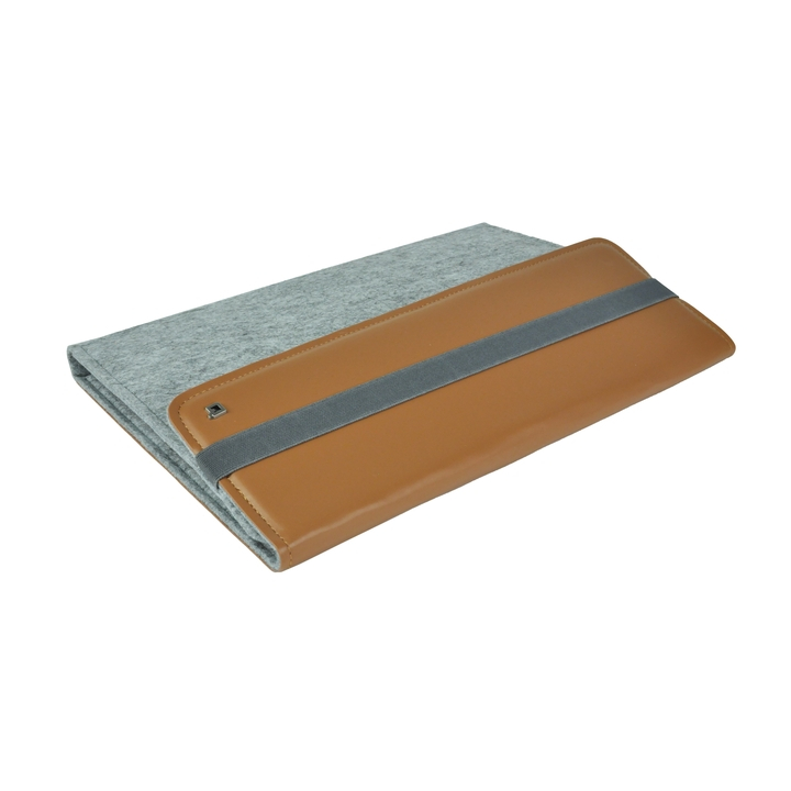 Schrijfmap desq a4 vilt met papierclip grijs(3700) - 0