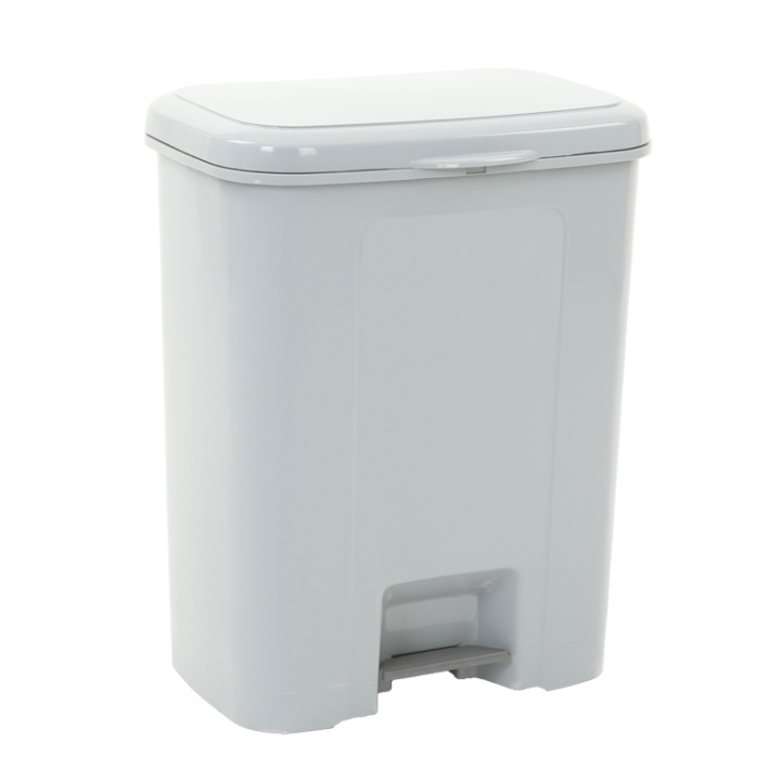 Dustbin, kunststof pedaalemmer, 45 liter, grijs, VB 004280 - 0