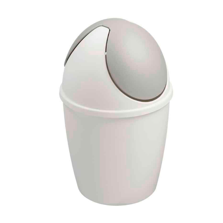 Tafelafvalbakje, swingdeksel, 1,5 liter, wit/grijs,VB 684027 - 0
