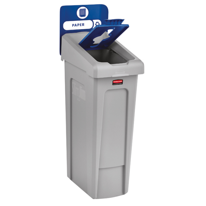 Slim Jim, recyclingstation starterset, 87 liter, grijs, VB 239607 - 1